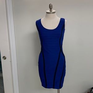 NWT royal blue with black lining bandage dress